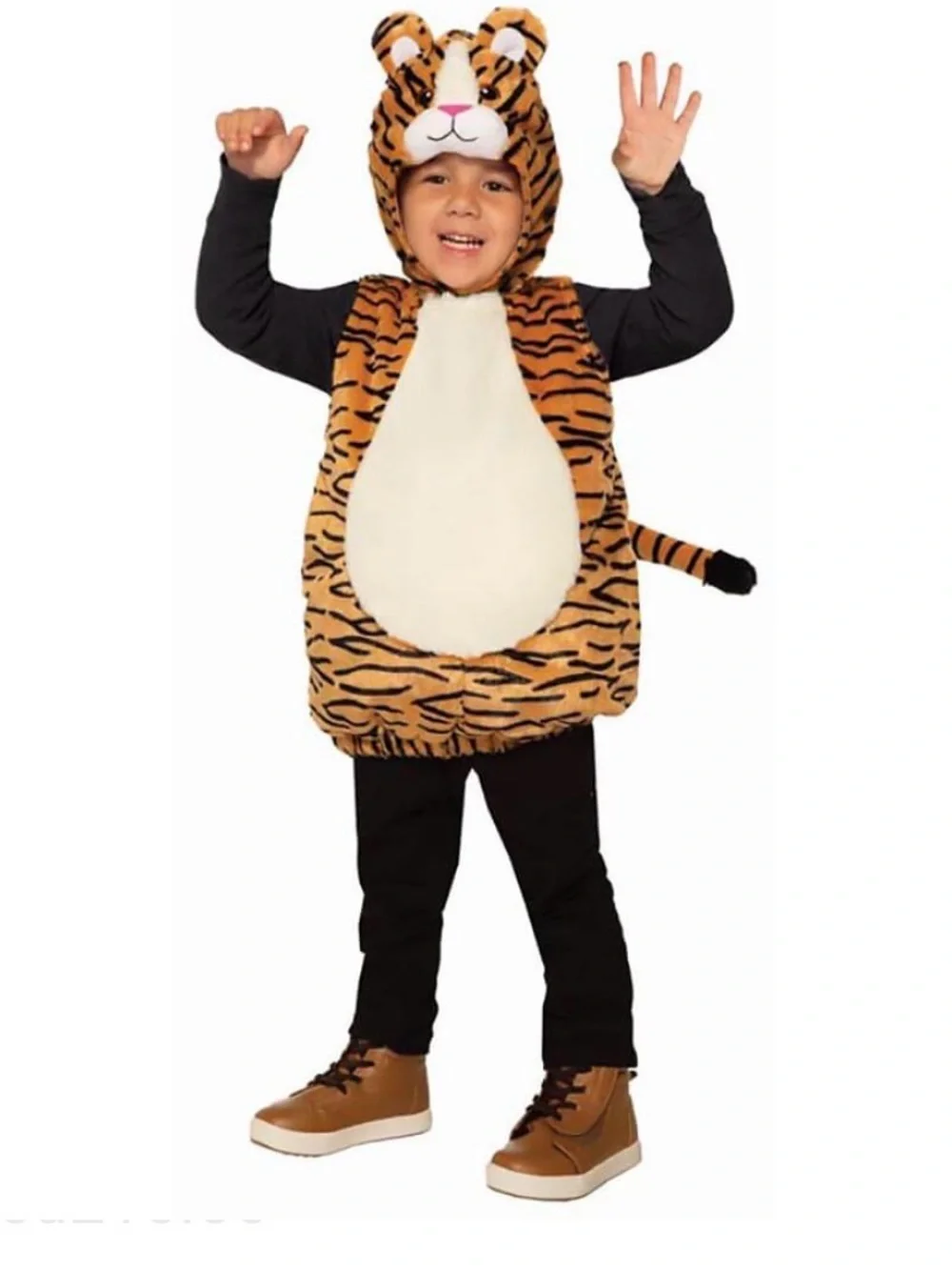 NEW FORUM NOVELTIES INFANT Tiger Bubble Tunic  Costume W/Tail & Hood 18-23 LBS